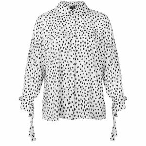 11 Honore Plus Size Stevie Button Up Tie Sleeve Shirt